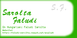 sarolta faludi business card